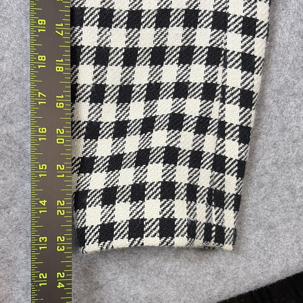 Lauren Ralph Lauren Black White Check Moto Zip Jacket Lined Pockets 16W Plus - Picture 9 of 9